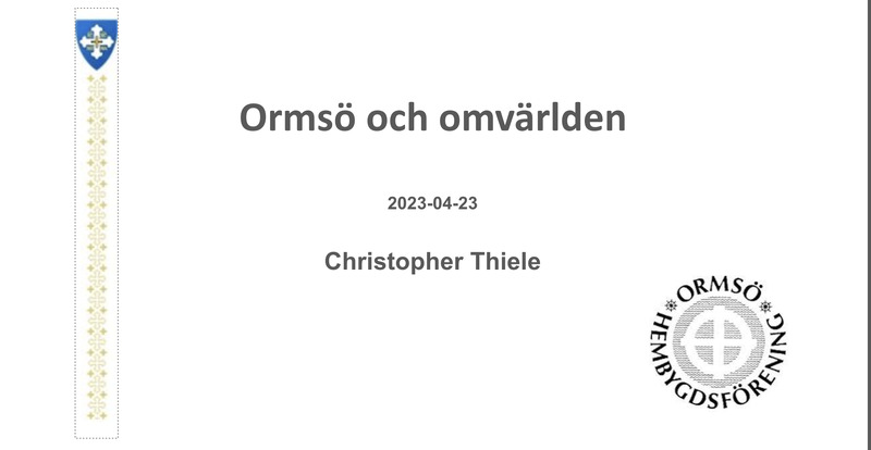 Ormsö och omvärlden